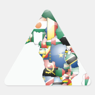 Continent van Afrika Mooie Mama Afrika Kleurrijk Sticker