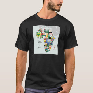 Continent van Afrika Mooie Mama Afrika Kleurrijk T-shirt