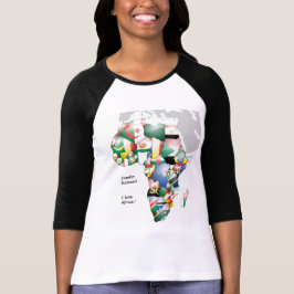 Continent van Afrika Mooie Mama Afrika Kleurrijk T-shirt