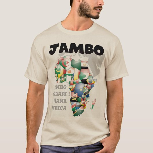 Continent van Afrika Mooie Mama Afrika Kleurrijk T-shirt (Voorkant)