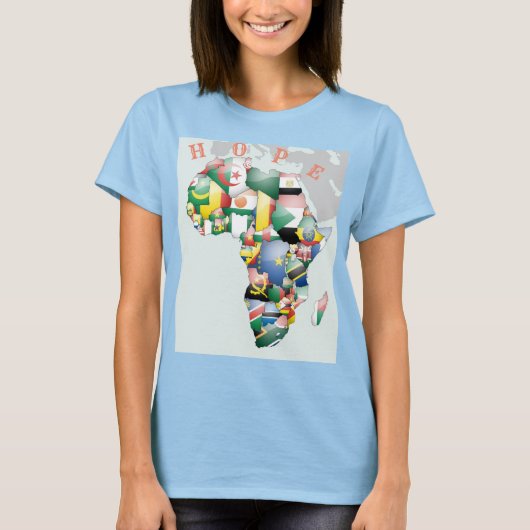 Continent van Afrika Mooie Mama Afrika Kleurrijk T-shirt (Voorkant)