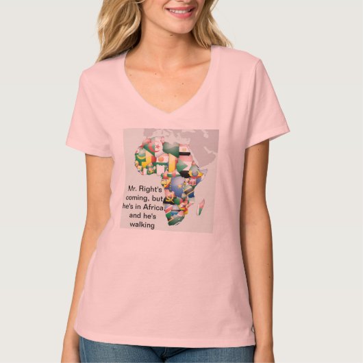 Continent van Afrika Mooie Mama Afrika Kleurrijk T-shirt (Voorkant)