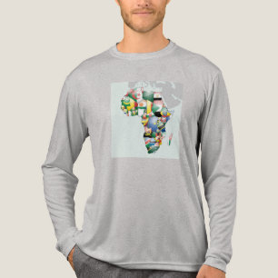 Continent van Afrika Mooie Mama Afrika Kleurrijk Tri-Blend Shirt