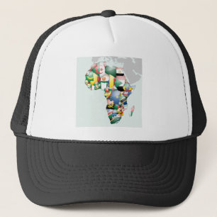 Continent van Afrika Mooie Mama Afrika Kleurrijk Trucker Pet