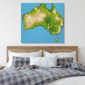 Continent van Australië Canvas Afdruk (Insitu (Slaapkamer))