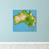 Continent van Australië Canvas Afdruk (Insitu (Houten vloer))