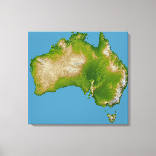 Continent van Australië Canvas Afdruk
