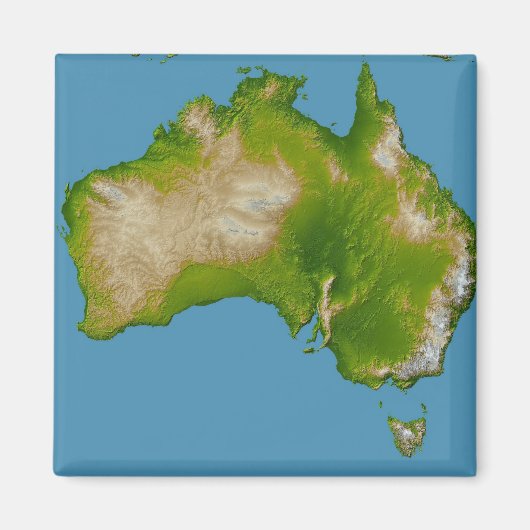 Continent van Australië Magneet (Voorkant)