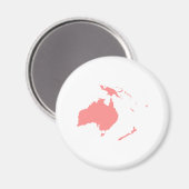 Continent van Australië Magneet (Voorkant / Achterkant)