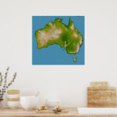 Continent van Australië Poster (Keuken)