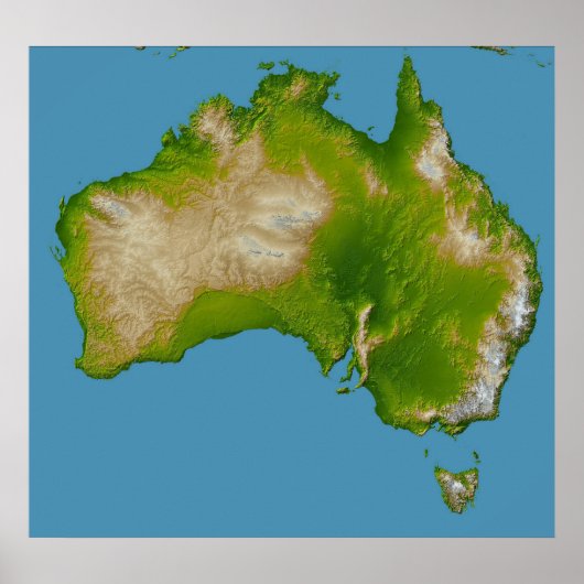 Continent van Australië Poster (Voorkant)