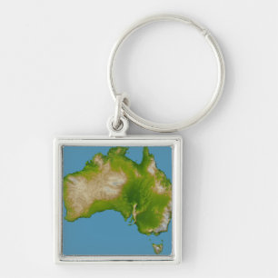 Continent van Australië Sleutelhanger