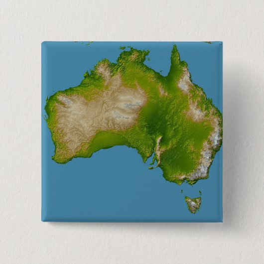 Continent van Australië Vierkante Button 5,1 Cm (Voorkant)