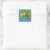 Continent van Australië Vierkante Sticker (Tas)
