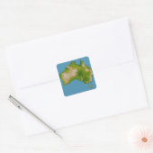 Continent van Australië Vierkante Sticker (Envelop)