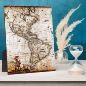 Continent van de Amerikaanse Oude Kaart Fotoplaat (Zijkant)