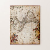 Continent van de Amerikaanse Oude Kaart Legpuzzel (Verticaal)
