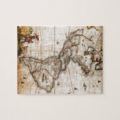 Continent van de Amerikaanse Oude Kaart Legpuzzel (Horizontaal)