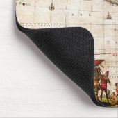 Continent van de Amerikaanse Oude Kaart Muismat (Hoek)