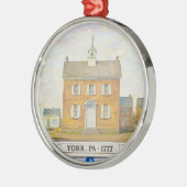 Continentaal Congres in York Metalen Ornament (Links)