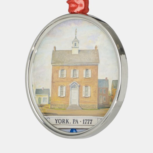 Continentaal Congres in York Metalen Ornament (Links)