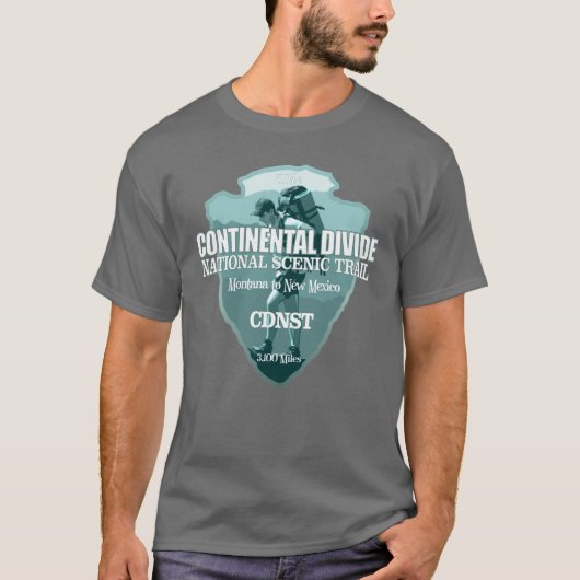 Continentaal splitsingsspoor (pijlpunt T) T-shirt (Voorkant)