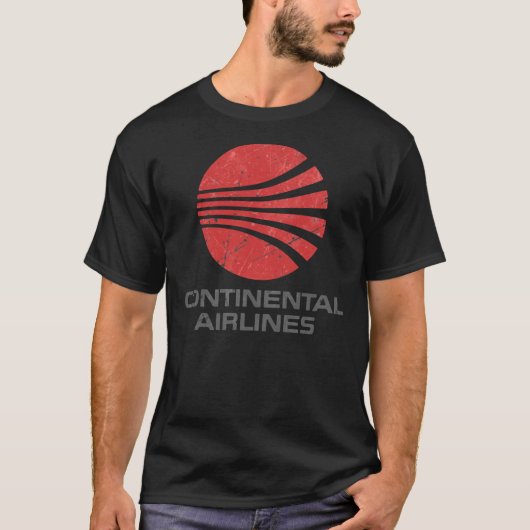 Continental Airlines Aviation Classic T-S T-shirt (Voorkant)