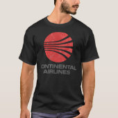 Continental Airlines Vintage Aviation T-shirt (Voorkant)