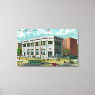 Continental Bldg en Loan Assn. Canvas Afdruk
