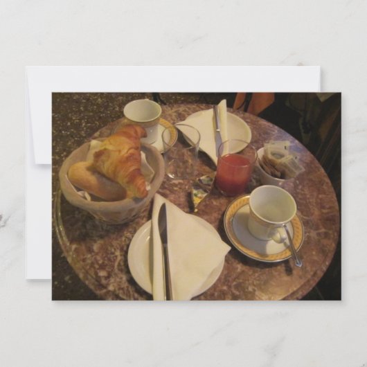 Continental Breakfast Invite Kaart (Voorkant)