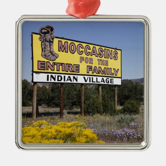 Continental Divide, New Mexico, Route 66 Metalen Ornament (Voorkant)