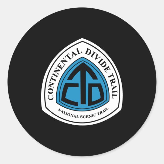 Continental Divide Trail Bord Usa Ronde Sticker (Voorkant)