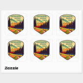 Continental Divide Trail Colors Vierkante Sticker (Vel)