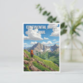 Continental Divide Trail Reizen Hiker Briefkaart (Staand voorkant)