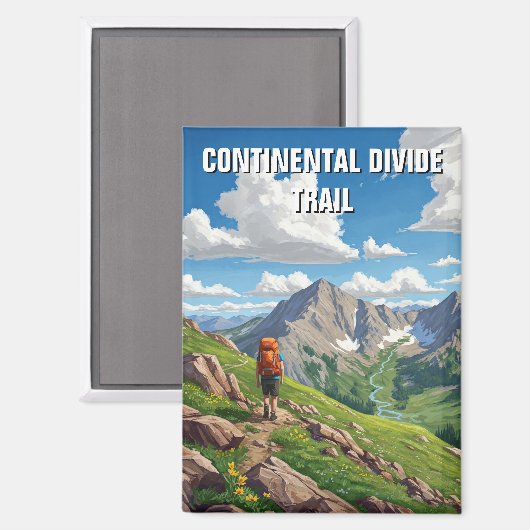 Continental Divide Trail Reizen Hiker Magneet (Voorkant / Achterkant)