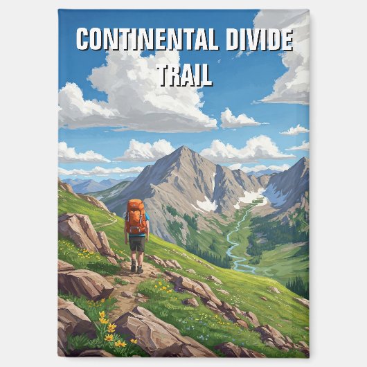 Continental Divide Trail Reizen Hiker Magneet (Voorkant)