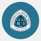 Continental Divide Trail Sign Usa _1  Ronde Sticker (Voorkant)