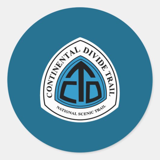 Continental Divide Trail Sign Usa _1  Ronde Sticker (Voorkant)