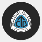 Continental Divide Trail Sign Usa Ronde Sticker (Voorkant)