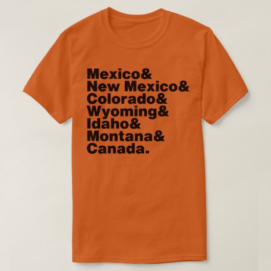 Continental Divide Trail States T-shirt (Design voorkant)