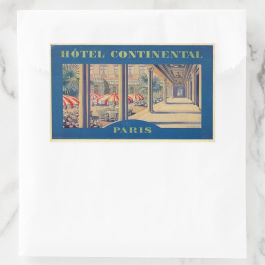 Continental Hotel Rechthoekige Sticker (Tas)