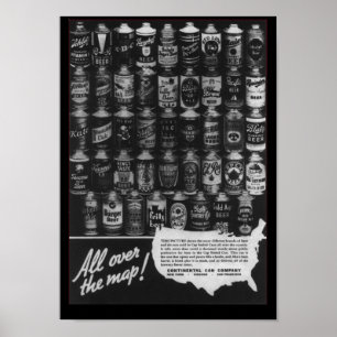 Continental kan bedrijf kloontop beer Poster