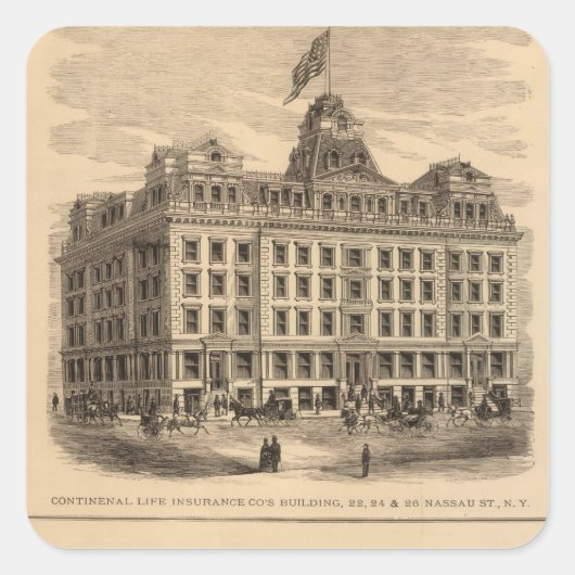 Continental Life Insurance Company Vierkante Sticker (Voorkant)