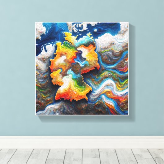 continental pulse canvas afdruk (Insitu (Houten vloer))