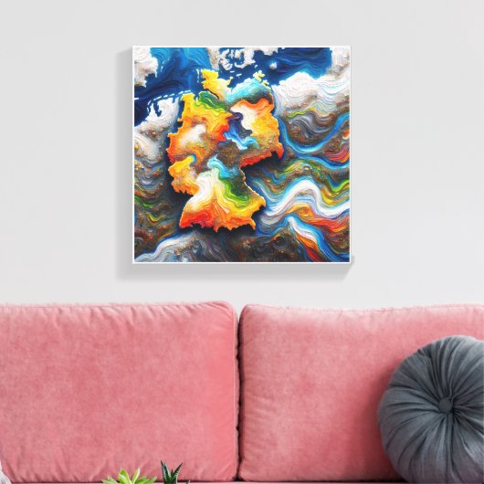 continental pulse canvas afdruk (Insitu (Woonkamer))