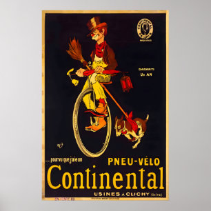 Continental Tyres Parijs 1900 POSTER PRINT A5-A1