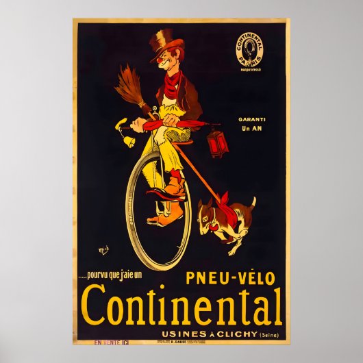 Continental Tyres Parijs 1900 POSTER PRINT A5-A1 (Voorkant)