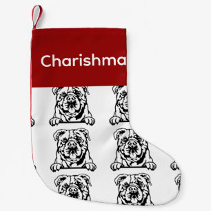 continentale bulldog sokken Gepersonaliseerd hond  Kleine Kerstsok