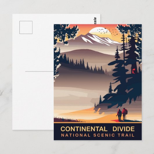 Continentale Divide, Nationale Schilderachtig Trai Briefkaart (Voorkant / Achterkant)