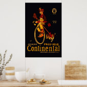 Continentale fietsreissue 36 x 24 Poster (Keuken)